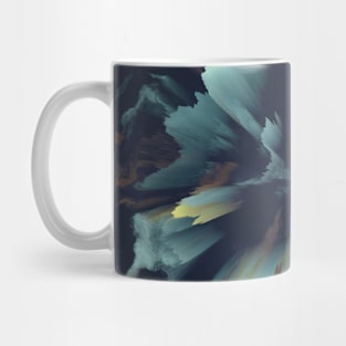 3D Fluid Art Boho Brown and Green Mug